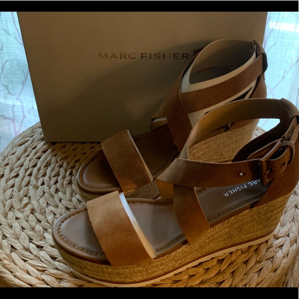 Brand New Marc Fisher Espadrilles, nude color